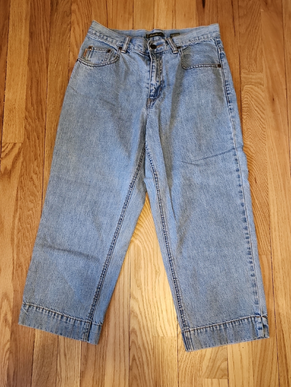 Eddie Bauer Size 6 Cropped Denim Jeans 100% Cotton Spring Summer Casual Vacation